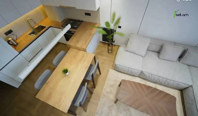 3 սենյականոց բնակարան նորակառույց շենքում Ֆուչիկի փողոցում, 65 քմ, նախավերջին հարկ, 2 սանհանգույց