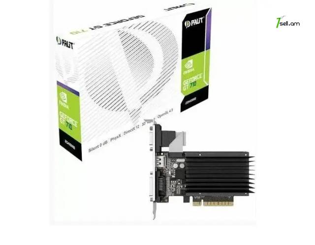 Նոր վիդեոկարտա / Graphic card Palit GeForce GT 710 Silent LP / 2Gb / GDDR3 / Երաշխիքով