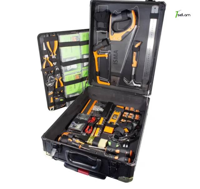 Набор инструментов 1300 предметов для слесарных и монтажных работ в кейсе