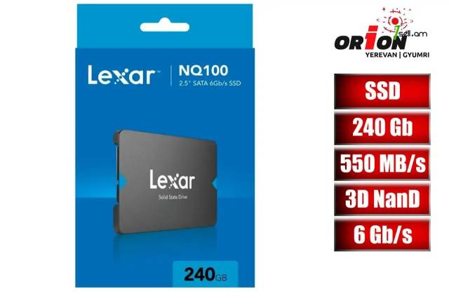 Նոր SSD 240 Gb Lexar NQ100 2,5" 240GB SATA3 NAND [LNQ100X240G-RNNNG] / Երաշխիքով
