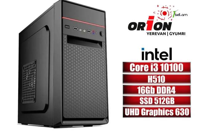 OFFICE PC 10-սերնդի համակարգիչ Core i3 10100 / H510 / DDR4 16Gb RAM / M.2 NVMe 512Gb SSD / Երաշխիքով