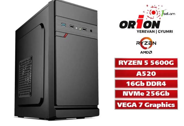 DESIGN-GAMING-OFFICE-PC AMD Ryzen 5 5600G / A520 / 16Gb RAM / Radeon Vega 7 / M.2 NVMe 256Gb SSD / Երաշխիքով