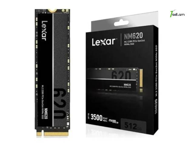 Նոր NVMe 512Gb SSD Lexar NM620 M.2 2280 / TLC 3D NAND / Երաշխիքով