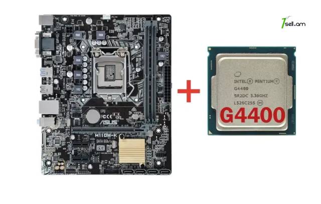 Պրոցեսոր Intel Pentium G4400 + LGA 1151 մայրական սալիկ H110 Asus H110M-K