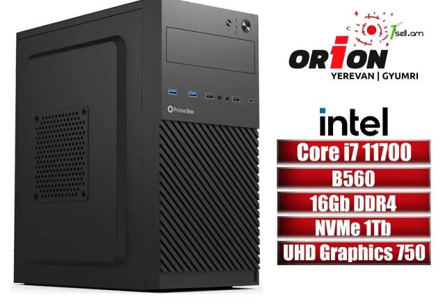 OFFICE PC 11-սերնդի համակարգիչ Core i7 11700 / B560 / DDR4 16Gb RAM / M.2 NVMe 1Tb SSD / Երաշխիքով