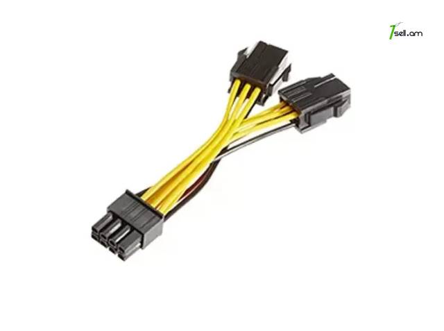 Նոր ադապտեր 2 x 6 pin to 8 pin / adapter / փոխարկիչ
