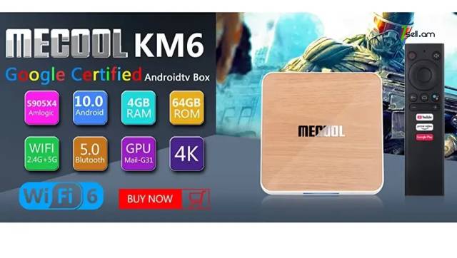 Tv box mecool km6 DELUXE android TV * SMARTBOX *
