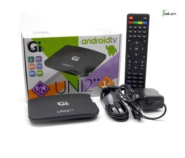 Смарт ТВ приставка GI + DVB-T2, Amlogic S905X2, 2 + 16 GB * SMARTBOX *