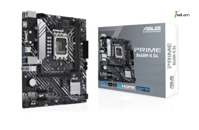 Լիովին նոր LGA 1700 մայրական սալիկ B660 ASUS PRIME B660M-K D4