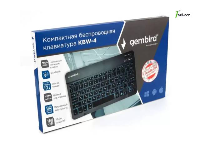 Клавиатура беспроводная Bluetooth Gembird KBW-4 * SMARTBOX *