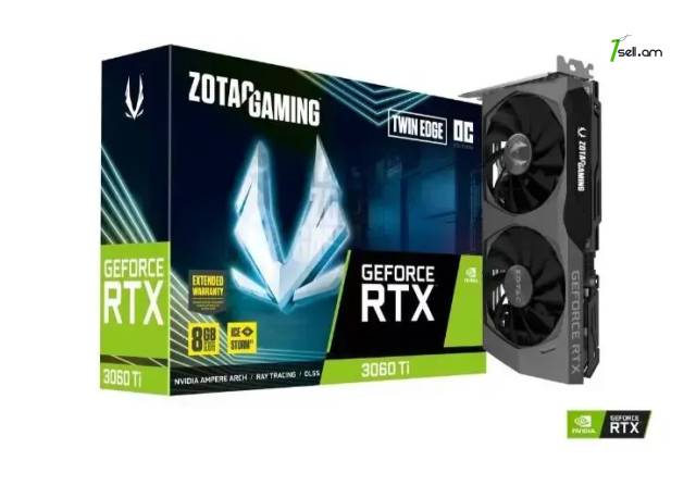 Նոր վիդեոկարտա / Graphic card ZOTAC GAMING GeForce RTX 3060 Ti Twin Edge / 8Gb / 256Bit / GDDR6 / Երաշխիքով