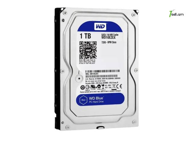 Նոր HDD 1Tb Western Digital WD Blue կոշտ սկավառակ համակարգչի համար 3.5" 7200 RPM SATA 3.5"