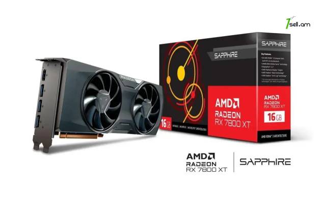 Նոր վիդեոկարտա / Graphic card Sapphire AMD Radeon RX 7800 XT / 16Gb / 256Bit / GDDR6 / Երաշխիքով