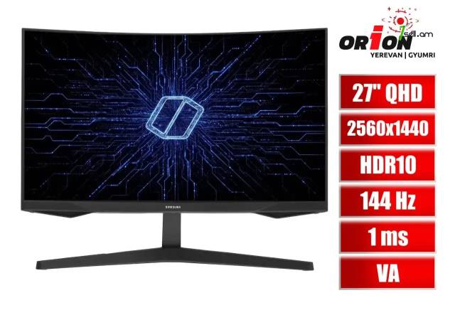 VA LED GAMING Monitor 27 inch Samsung Odyssey G55T Curved / Խաղային մոնիտոր 27 դույմ 144Hz 2K
