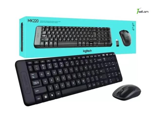 Անլար Ստեղնաշար + մկնիկ USB Logitech MK220 Сombo WIRELESS Keyboard + Mouse