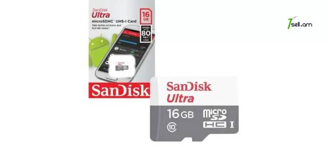 Карта памяти SanDisk MicroSD ULTRA 16GB Class 10 * SMARTBOX *