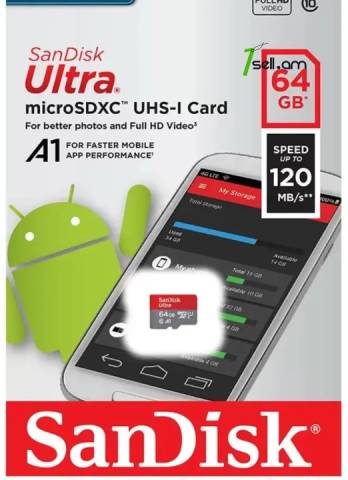 Карта памяти SanDisk MicroSD ULTRA 64GB * SMARTBOX *