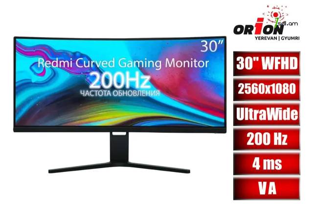 VA LED UltraWide Monitor 30 inch Xiaomi Redmi Curved Display / մոնիտոր 30 դույմ 2K
