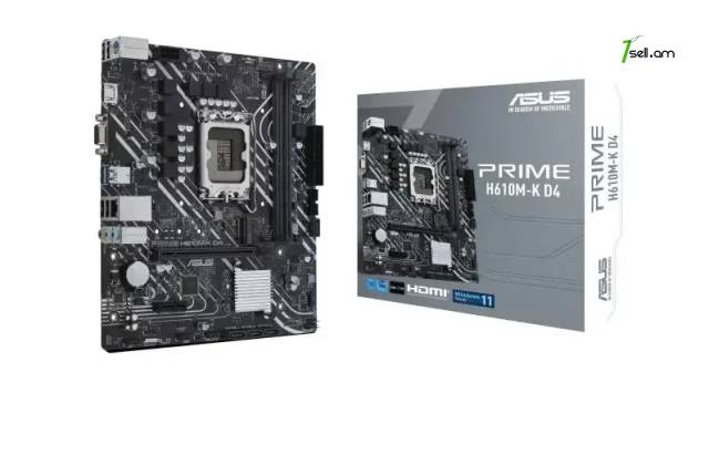 Լիովին նոր LGA 1700 մայրական սալիկ H610 ASUS PRIME H610M-K D4