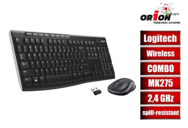 Անլար Ստեղնաշար + մկնիկ USB Logitech MK275 Сombo WIRELESS Keyboard + Mouse