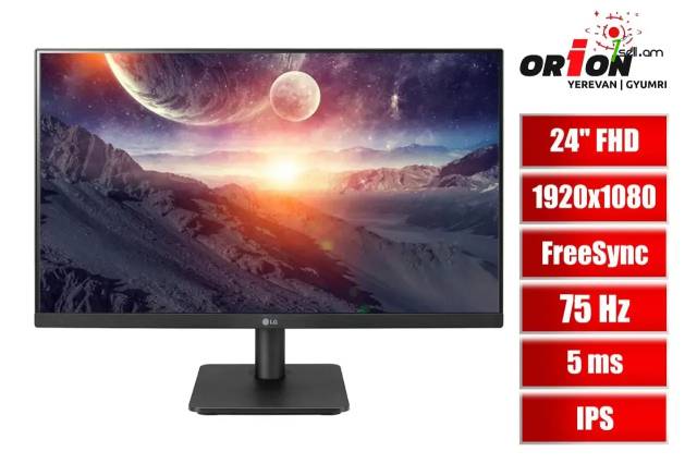 Frameless IPS LED Monitor 24 inch LG 24MP400-B / մոնիտոր 24 դույմ FULL HD