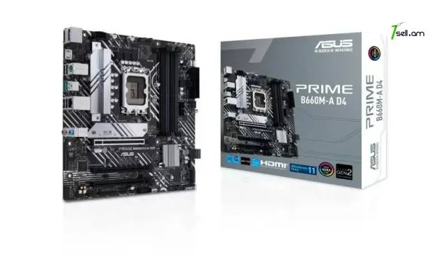 Լիովին նոր LGA 1700 մայրական սալիկ B660 ASUS PRIME B660M-A D4