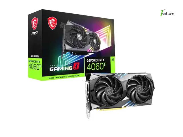Նոր վիդեոկարտա / Graphic card NVIDIA MSI GeForce RTX 4060 Ti GAMING X / 8Gb / 128Bit / GDDR6 / Երաշխիքով