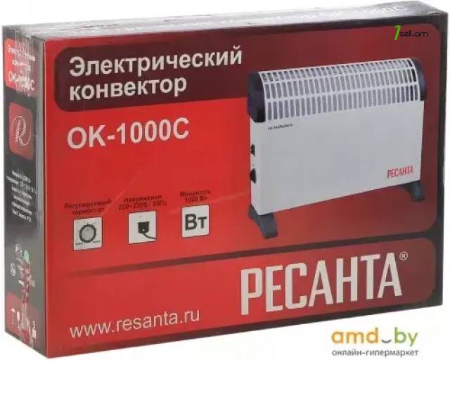РЕСАНТА ОК-1000С Էլեկտրական տաքացուցիչ կոնվեկտորային 500/1000Վտ