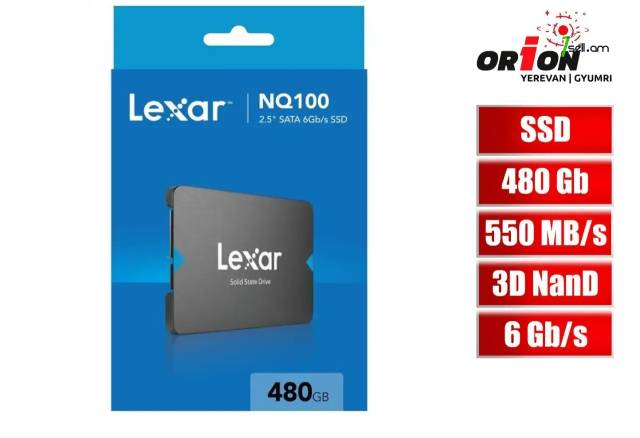 Նոր SSD 480 Gb Lexar NQ100 2,5" 480GB SATA3 NAND [LNQ100X480G-RNNNG] / Երաշխիքով