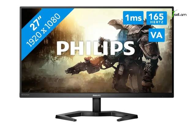 Frameless VA LED Gaming Monitor 27 inch Philips 27M1N3200VS/00 / մոնիտոր 27 դույմ 165Hz FULL HD