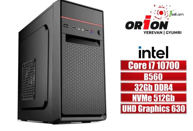 OFFICE PC 10-սերնդի համակարգիչ Core i7 10700 / B560 / DDR4 32Gb RAM / M.2 NVMe 512Gb SSD / Երաշխիքով