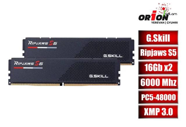 Լիովին նոր Օպերատիվ հիշողություն RAM G. Skill Ripjaws S5 32GB DDR5 6000MHz PC-48000 (2x16GB)