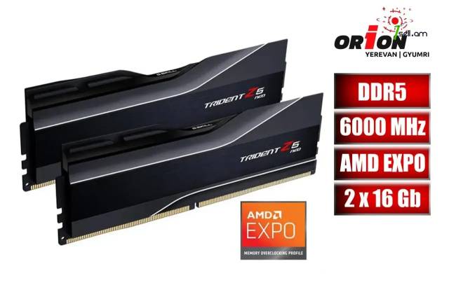 Լիովին նոր Օպերատիվ հիշողություն RAM GSKILL Trident Z5 Neo 32GB (2 x 16GB) DDR5 6000 (PC5 48000)