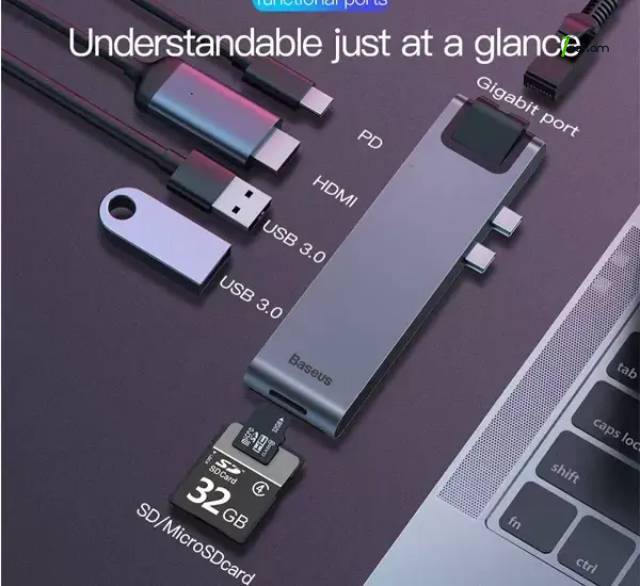 Apple Macbook HUB Baseus thunderbolt C + Pro