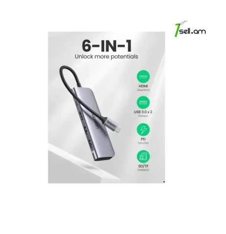Hub ugreen 6-in-1 usb c pd hubs with 4k hdmi * smartbox *