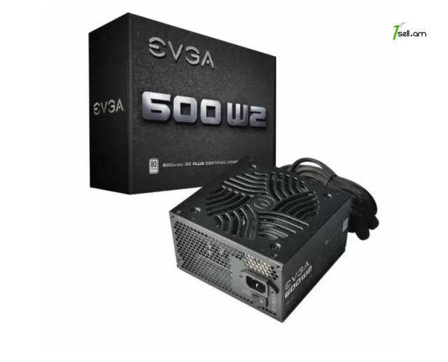 600W սնուցման բլոկ նոր EVGA 600 W2 / 80 PLUS Standart