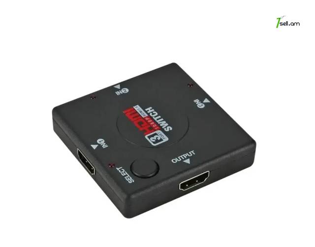 HDMI Switch 3 to 1 с кнопкой переключения