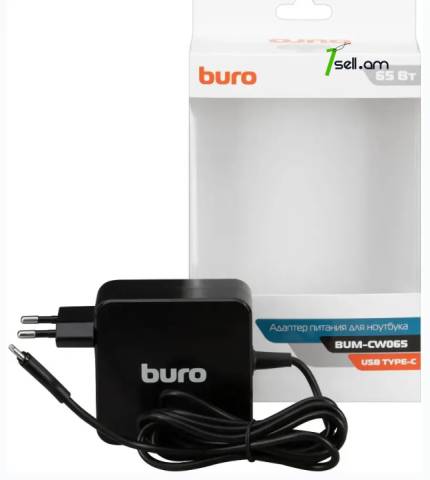 Laptop Charger զարյադկա նոութբուքի Buro BUM-CW065 65WT USB TYPE-C