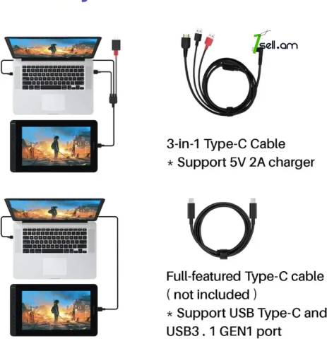 Գրաֆիկական պլանշետ HUION KAMVAS 12 model: GS1161