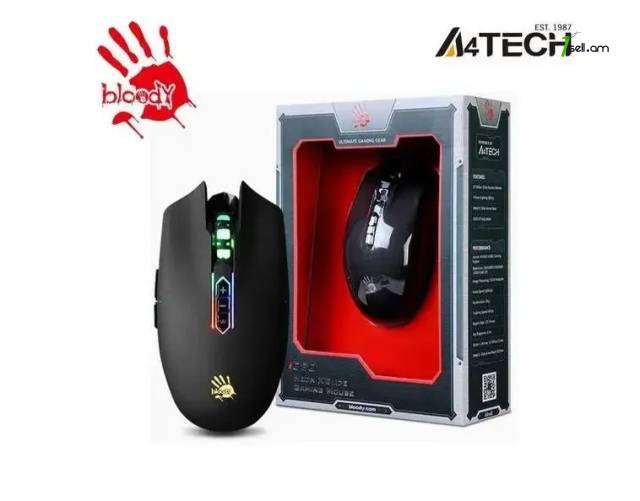 Խաղային մկնիկ A4Tech Q80 Bloody Neon Black USB Wired Gaming Mouse