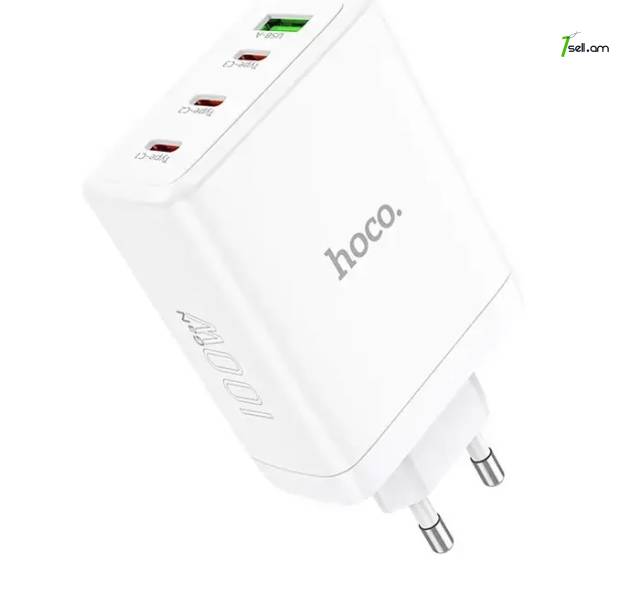 Լիցքավորիչ hoco n31 gan 100w 3 x type-c + usb-a