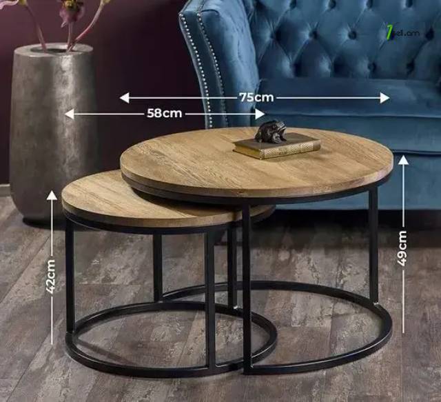 Մետաղական Լոֆթ ոճի սուրճի սեղան