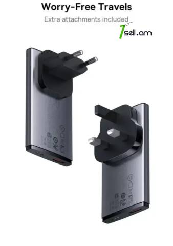 Լիցքավորիչ Baseus GaN5 Pro Ultra Slim Fast Charger C + U 65W * SMARTBOX *