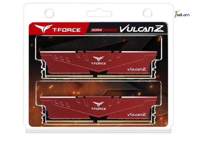 Լիովին նոր Օպերատիվ հիշողություն RAM TEAMGROUP T-Force Vulcan Z 32GB (16GB x2) DDR4 3600MHz PC4-28800