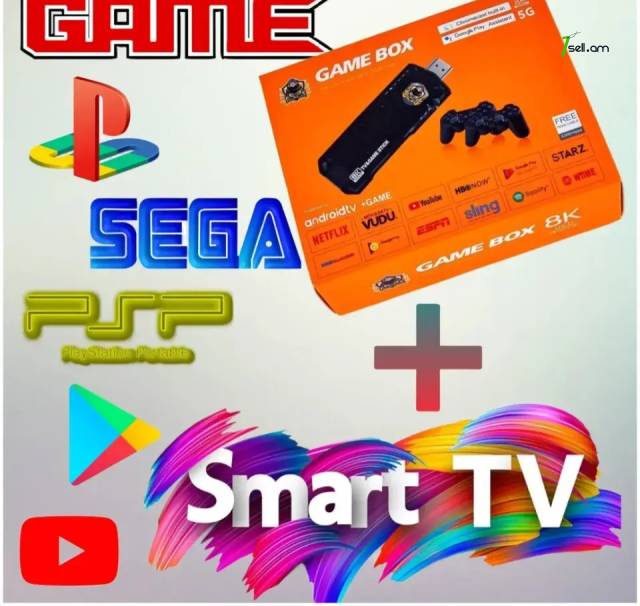 Game Box 8K with android TV & 2 wireless controllers * SMARTBOX *