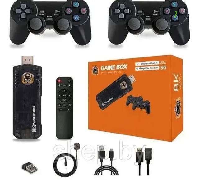 Game Box 8K with android TV & 2 wireless controllers * SMARTBOX *