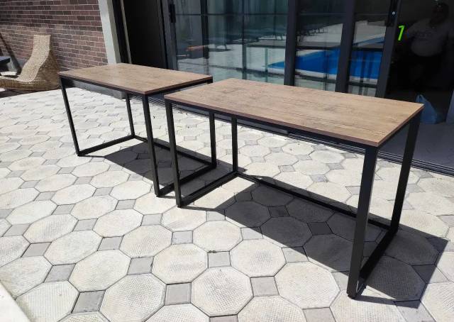 Մետաղական լոֆթ ոճի համակարգչային սեղան