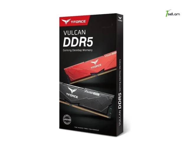 Լիովին նոր Օպերատիվ հիշողություն RAM TEAMGROUP T-Force Vulcan 32GB (16GB x2) DDR5 6000MHz PC5 48000