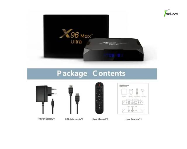 Tv box x96 max plus ultra 4g + 64g ամենահզոր օրիգինալ