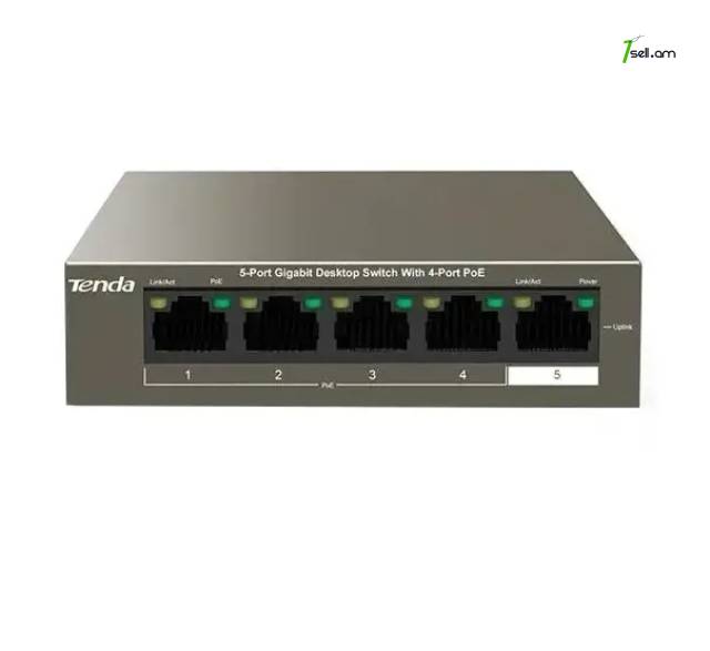 Коммутатор Tenda PoE switch 5 port gigabit * SMARTBOX *